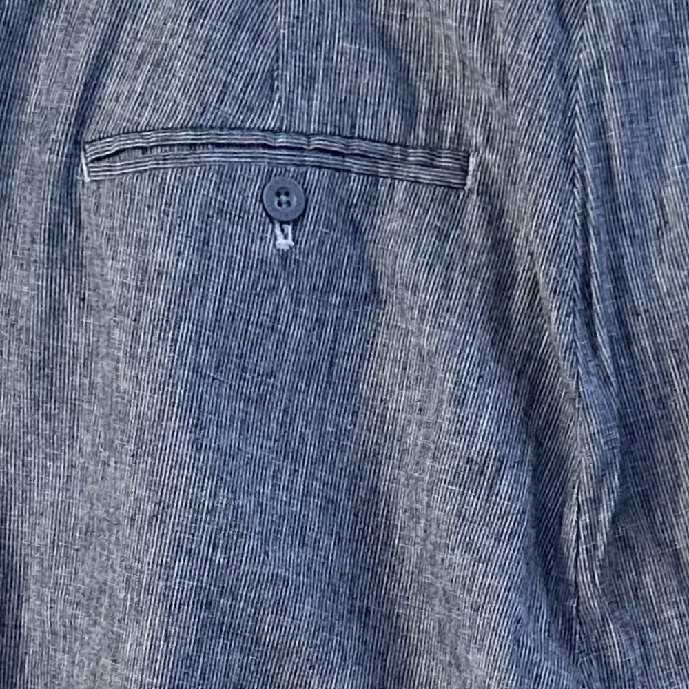 NWT! Banks Journal Blue/White “Saint” Linen Cotton Slight Cropped Pants Size 36 - Picture 11 of 13